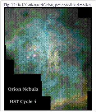 Zone de Texte: Fig. 12: la Nbuleuse d'Orion, pouponnire d'toiles
 
